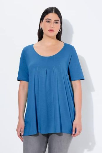 Plus size veliki brojevi Majica s naborima duži model za punije