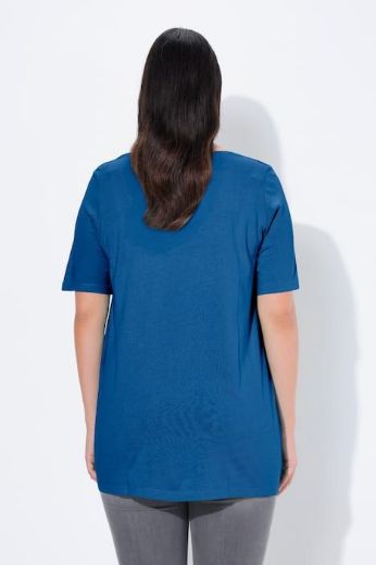 Plus size veliki brojevi Majica s naborima duži model za punije