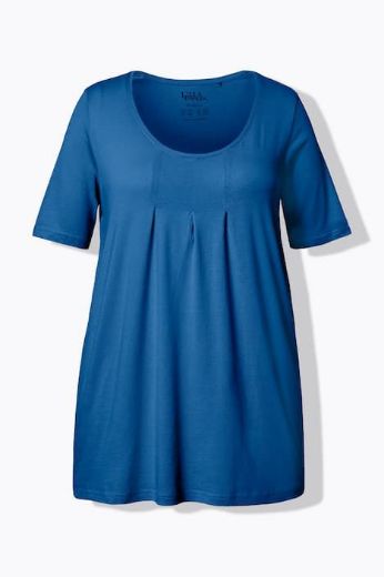 Plus size veliki brojevi Majica s naborima duži model za punije