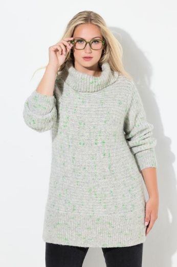 Plus size veliki brojevi Pulover dugih rukava povišenog ovratnika za punije