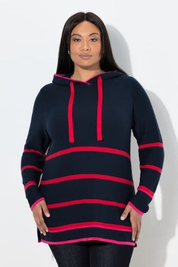 Plus size veliki brojevi Pulover dugih rukava na pruge za punije
