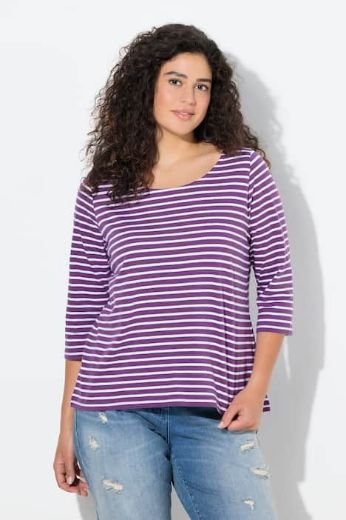 Plus size veliki brojevi Majica 3/4 rukava okruglog ovratnika za punije