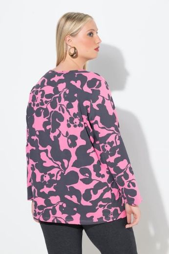 Plus size veliki brojevi Majica dugih rukava s apstraktnim printom za punije