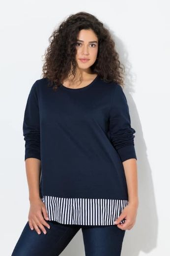 Plus size veliki brojevi Majica dugih rukava okruglog ovratnika za punije
