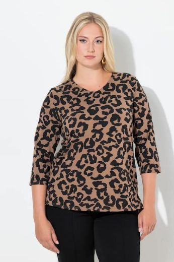 Plus size veliki brojevi Majica 3/4 rukava V ovratnika za punije