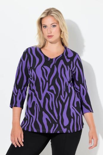 Plus size veliki brojevi Majica 3/4 rukava V ovratnika za punije