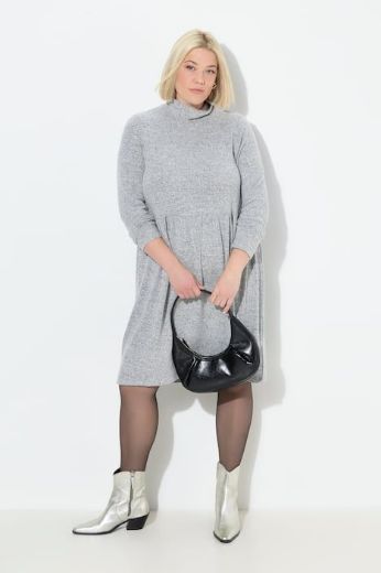 Plus size veliki brojevi Haljina dugih rukava A kroja za punije