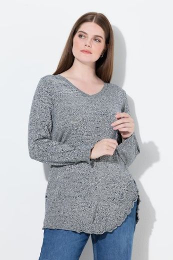 Plus size veliki brojevi Pulover dugih rukava V ovratnika za punije