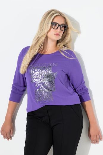 Plus size veliki brojevi Majica dugih rukava okruglog ovratnika za punije