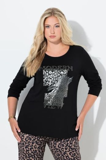 Plus size veliki brojevi Majica dugih rukava okruglog ovratnika za punije