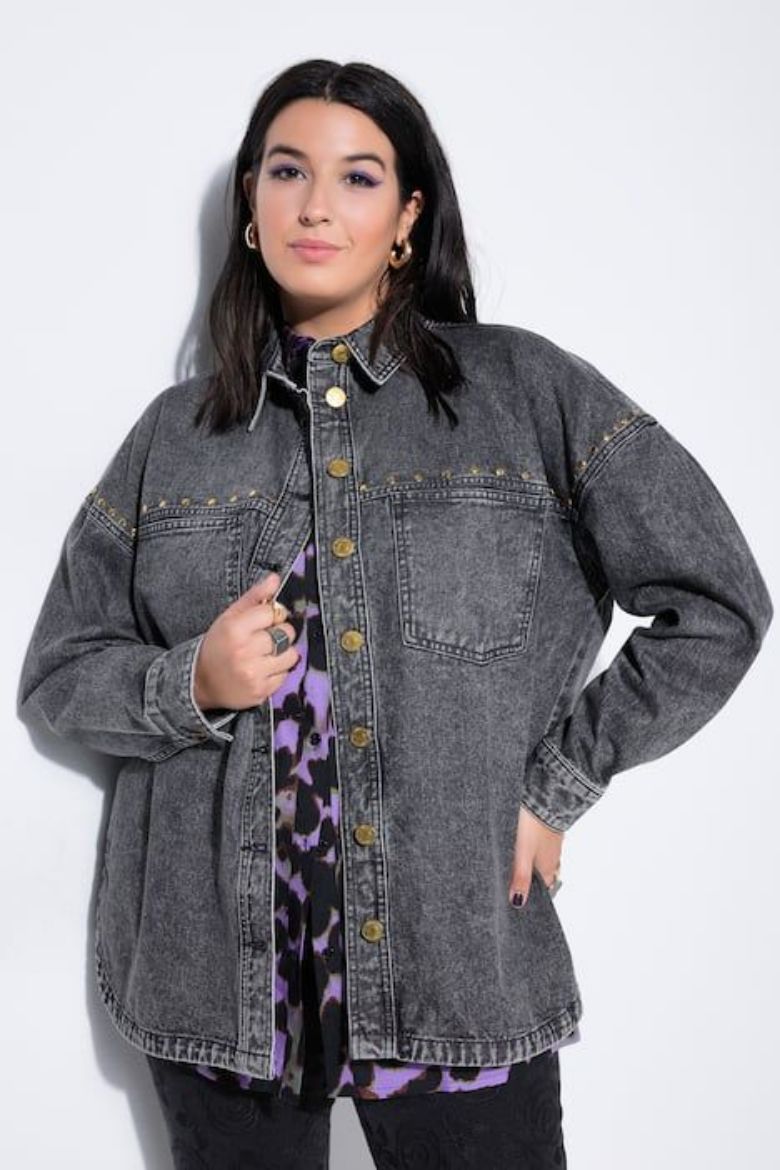 Plus size veliki brojevi Košulja traper šireg kroja za punije