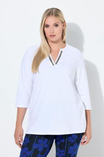 Plus size veliki brojevi Majica 3/4 rukava A kroja za punije