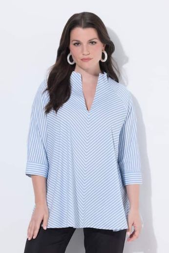 Plus size veliki brojevi Tunika 3/4 rukava A kroja za punije