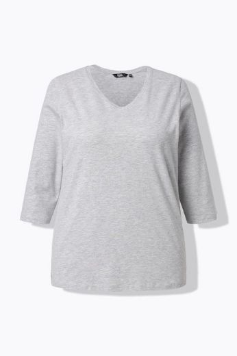 Plus size veliki brojevi Majica 3/4 rukava V ovratnika za punije