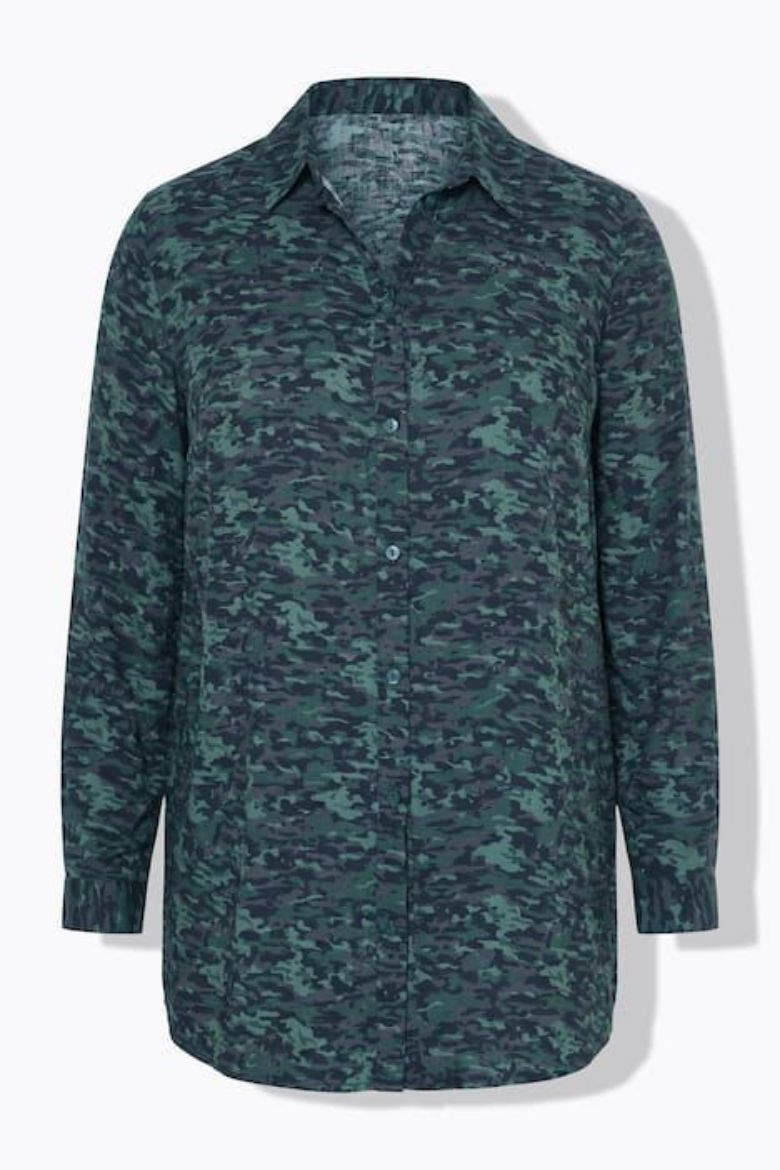 Plus size veliki brojevi Bluza s dugim rukavima ravnog kroja za punije