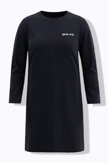 Plus size veliki brojevi Haljina midi dugih rukava za punije