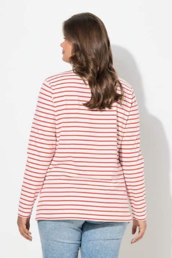 Plus size veliki brojevi Majica dugih rukava na pruge za punije