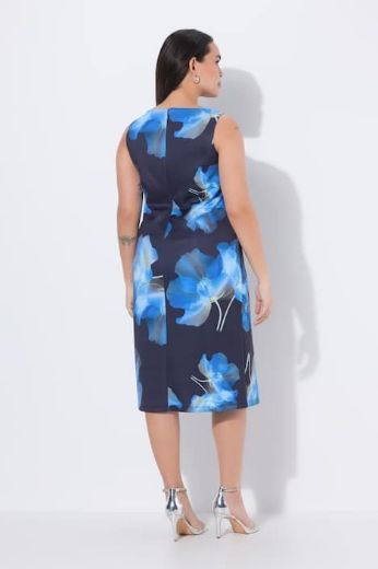 Plus size veliki brojevi Haljina elegantna midi bez rukava za punije
