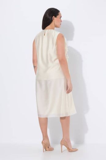 Plus size veliki brojevi Haljina elegantna midi bez rukava za punije