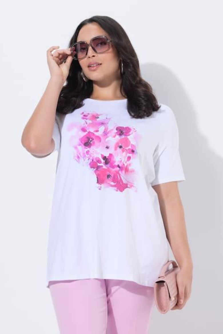 Plus size veliki brojevi Majica kratkih rukava A kroja za punije