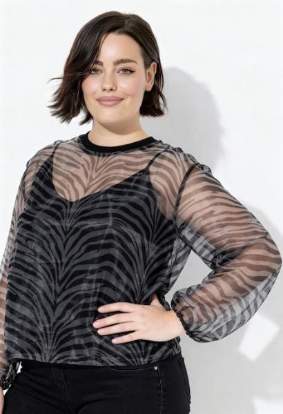 Veliki brojevi Bluza dugih rukava moda za punije