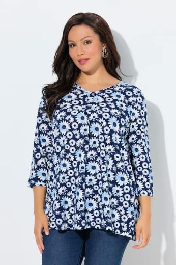 Plus size veliki brojevi Majica 3/4 rukava A kroja za punije