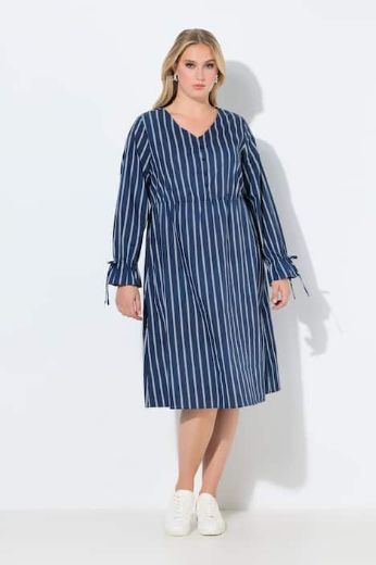 Plus size veliki brojevi Haljina midi dugih rukava za punije