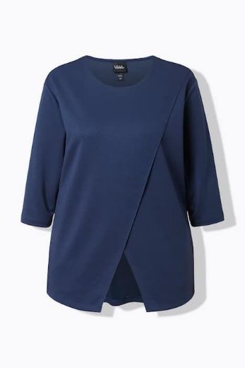 Plus size veliki brojevi Majica 3/4 rukava asimetričnog kroja za punije