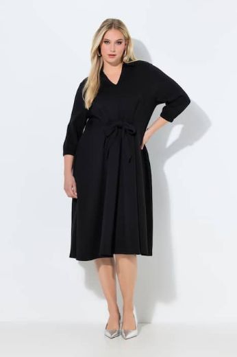 Plus size veliki brojevi Haljina midi 3/4 rukava za punije