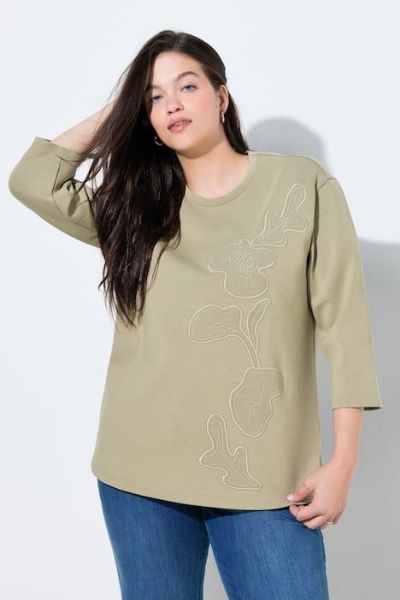 Veliki brojevi Majica 3/4 rukava moda za punije