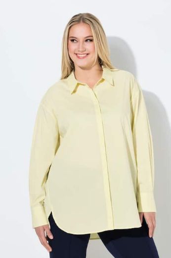 Plus size veliki brojevi Košulja dugih rukava skrivenog kopčanja za punije