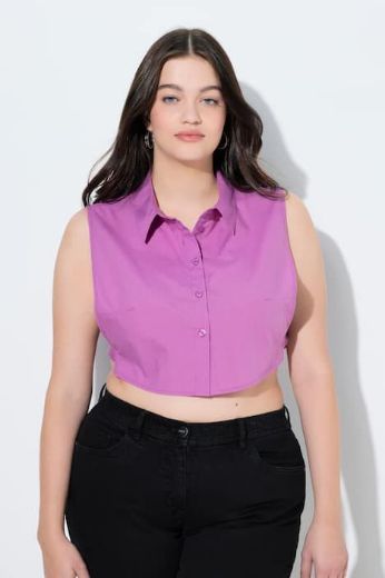 Plus size veliki brojevi Bluza bez rukava kraćeg kroja za punije