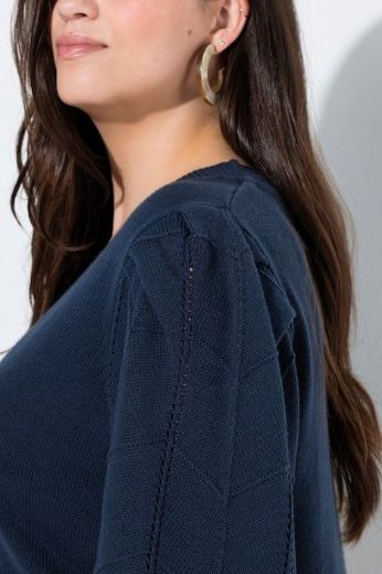 Plus size veliki brojevi Pulover 3/4 rukava V ovratnika za punije