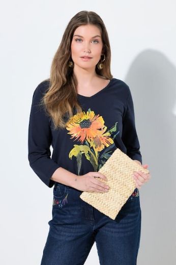 Plus size veliki brojevi Majica 3/4 rukava A kroja za punije