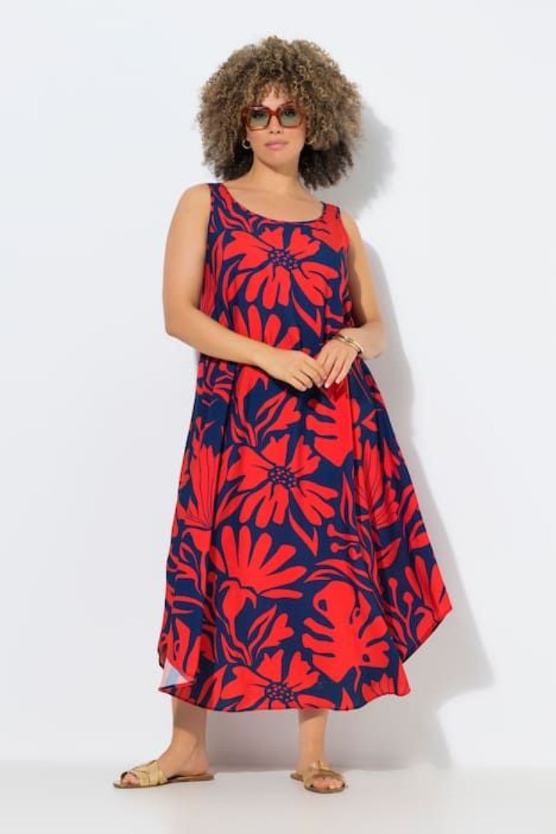Plus size veliki brojevi Haljina maxi bez rukava za punije