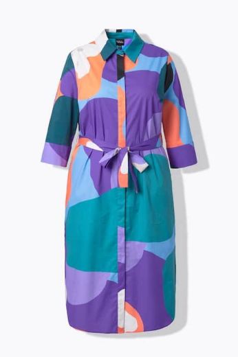 Plus size veliki brojevi Haljina midi 3/4 rukava za punije