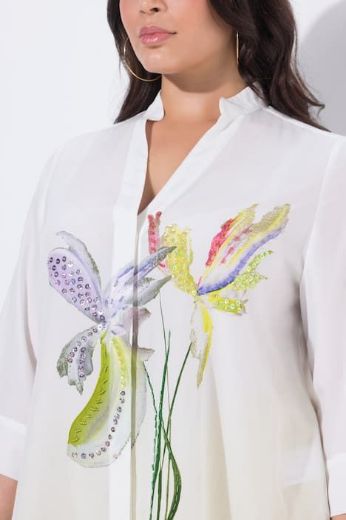 Plus size veliki brojevi Bluza 3/4 rukava V ovratnika za punije