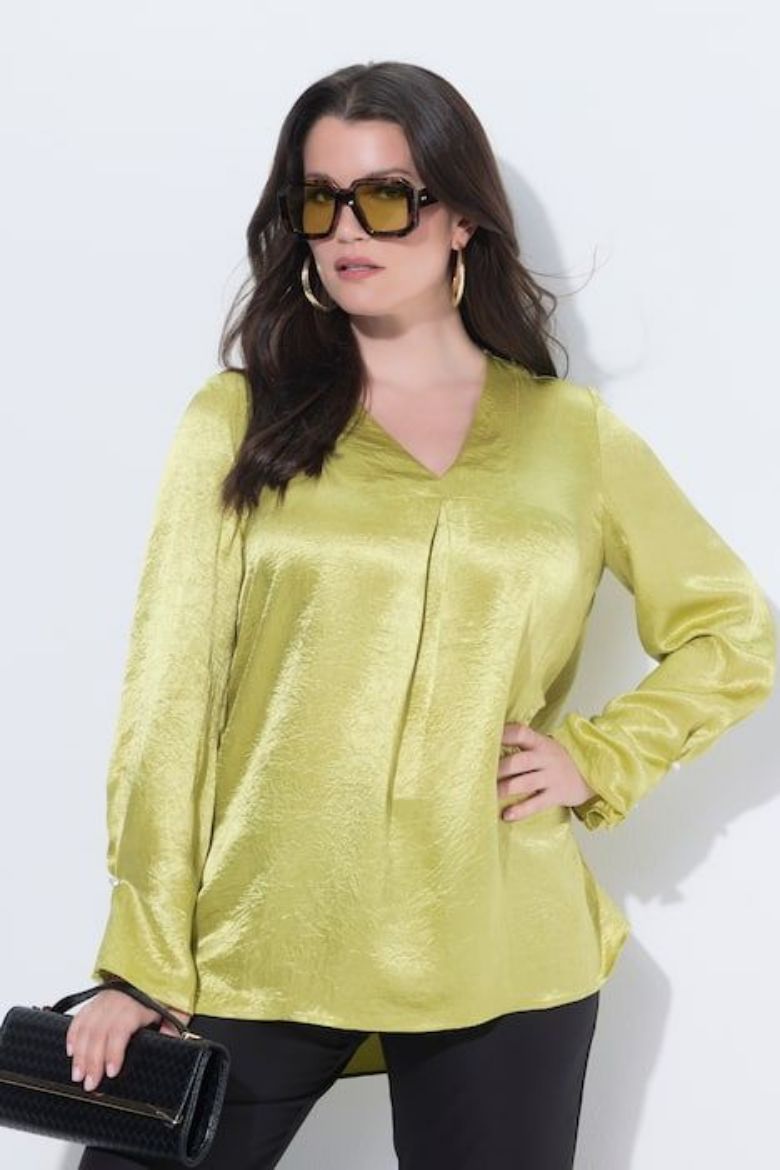 Plus size veliki brojevi Tunika dugih rukava A kroja za punije