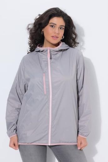Plus size veliki brojevi Jakna dvostrana s kapuljačom za punije