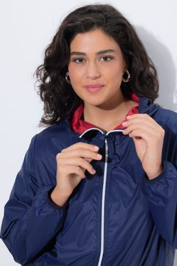 Plus size veliki brojevi Jakna dvostrana s kapuljačom za punije