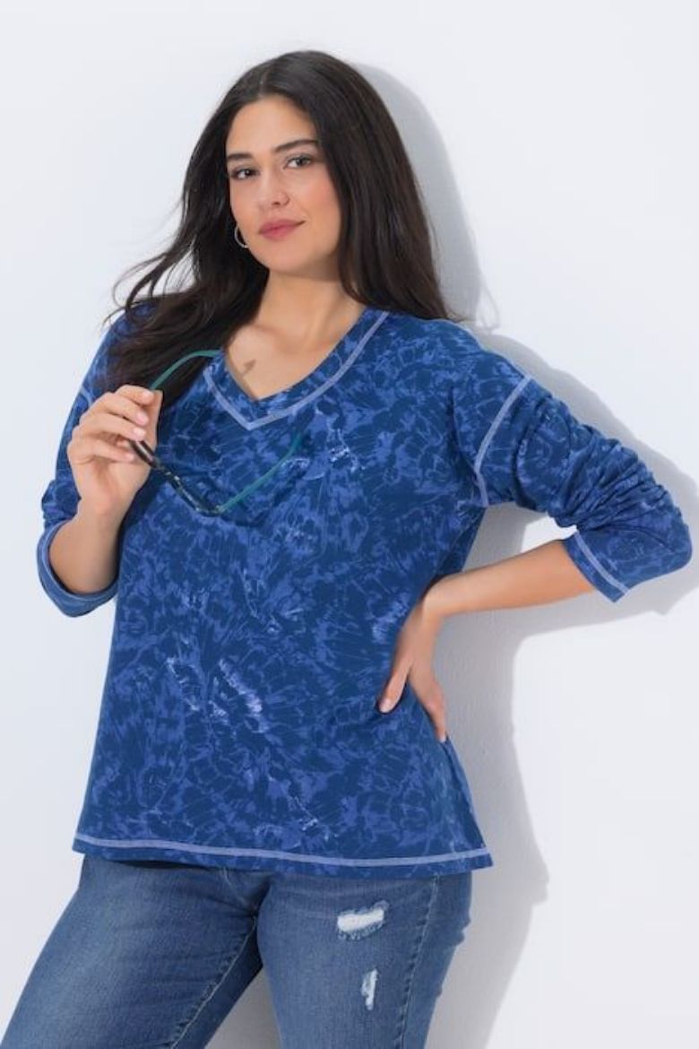 Plus size veliki brojevi Majica dugih rukava V izrez za punije