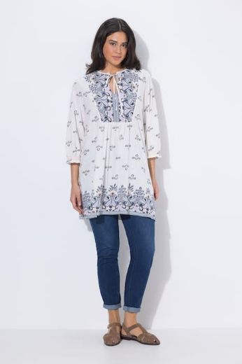 Plus size veliki brojevi Tunika 3/4 rukava A kroja za punije