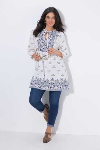 Plus size veliki brojevi Tunika 3/4 rukava A kroja za punije