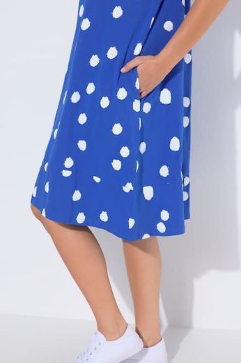 Plus size veliki brojevi Haljina midi kratkih rukava A kroja za punije