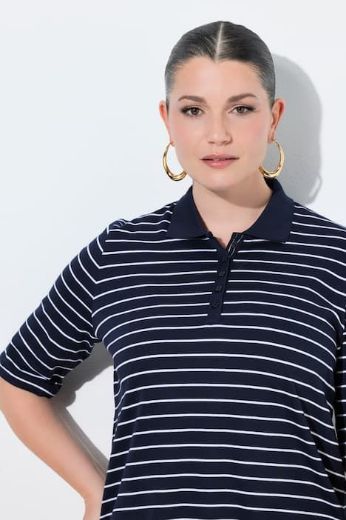 Plus size veliki brojevi Majica kratkih rukava pamučna s kragnom za punije