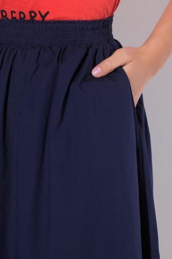 Plus size veliki brojevi Suknja midi elastičnog struka za punije