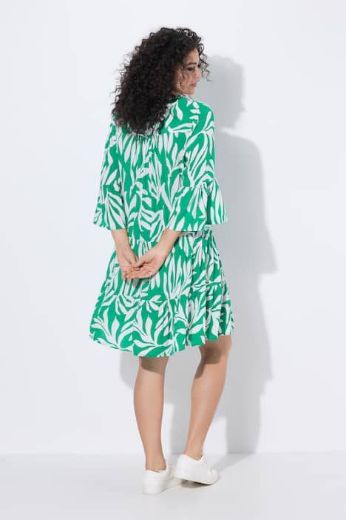 Plus size veliki brojevi Haljina midi 3/4 rukavi V izreza za punije