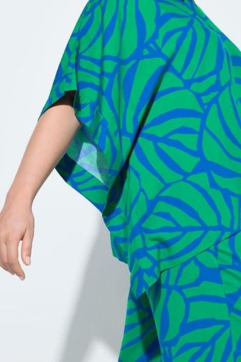 Plus size veliki brojevi Bluza 3/4 rukava šireg kroja s kragnom za punije