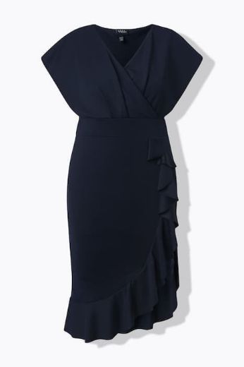 Plus size veliki brojevi Haljina elegantna V izreza za punije