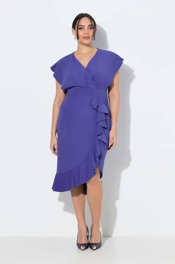Plus size veliki brojevi Haljina elegantna V izreza za punije